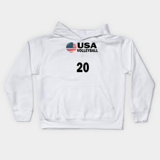 USA Volleyball #20 T-shirt Design Kids Hoodie